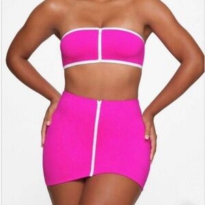 Skims swim sporty zip skirt